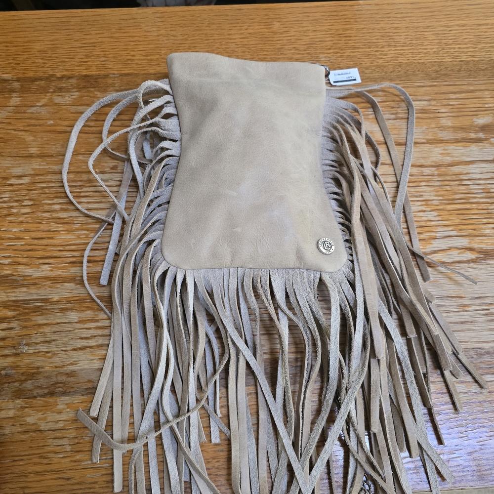 Fringed Suede Crossbody Bag